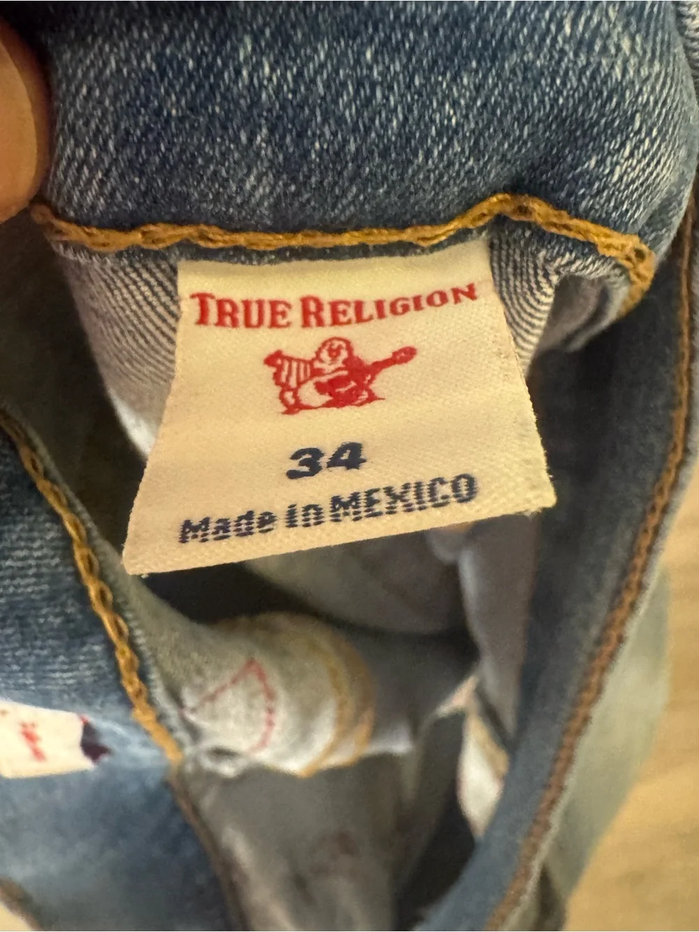 True Religion Ricky Relaxed Straight Jeans Men’s 34x32 Y2K Distressed